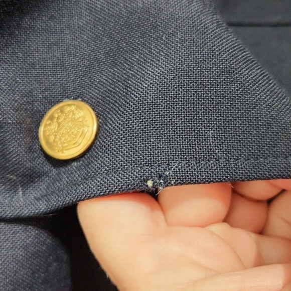 Vintage Hill & Archer Wool Blend Suit Navy Blue 40R HAS FLAWS SEE DESCRIPTION - Picture 6 of 16